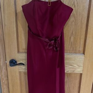 Ann Taylor Elegant Burgundy Dress
